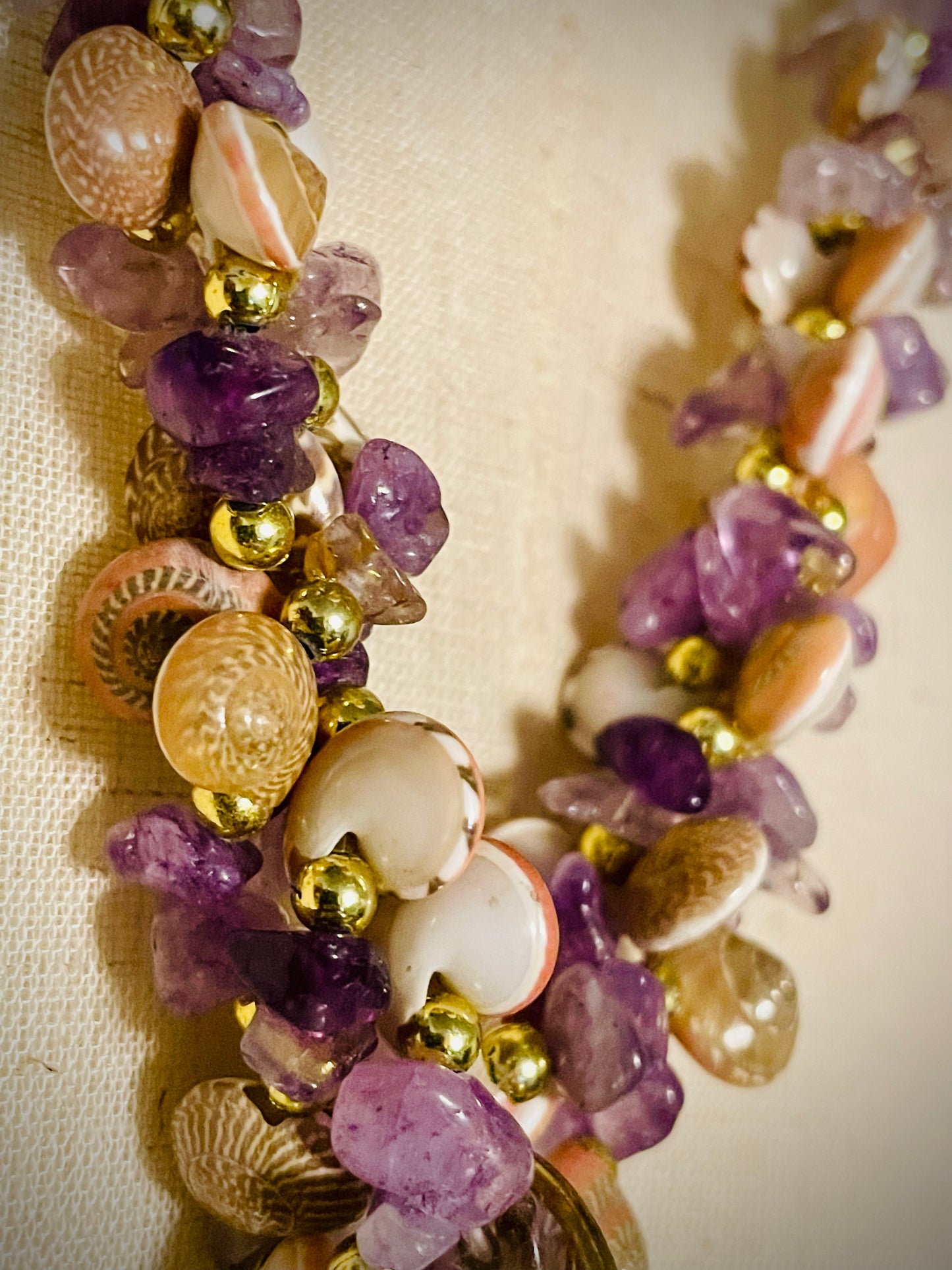 Under The Sea Leather Fringe Necklace