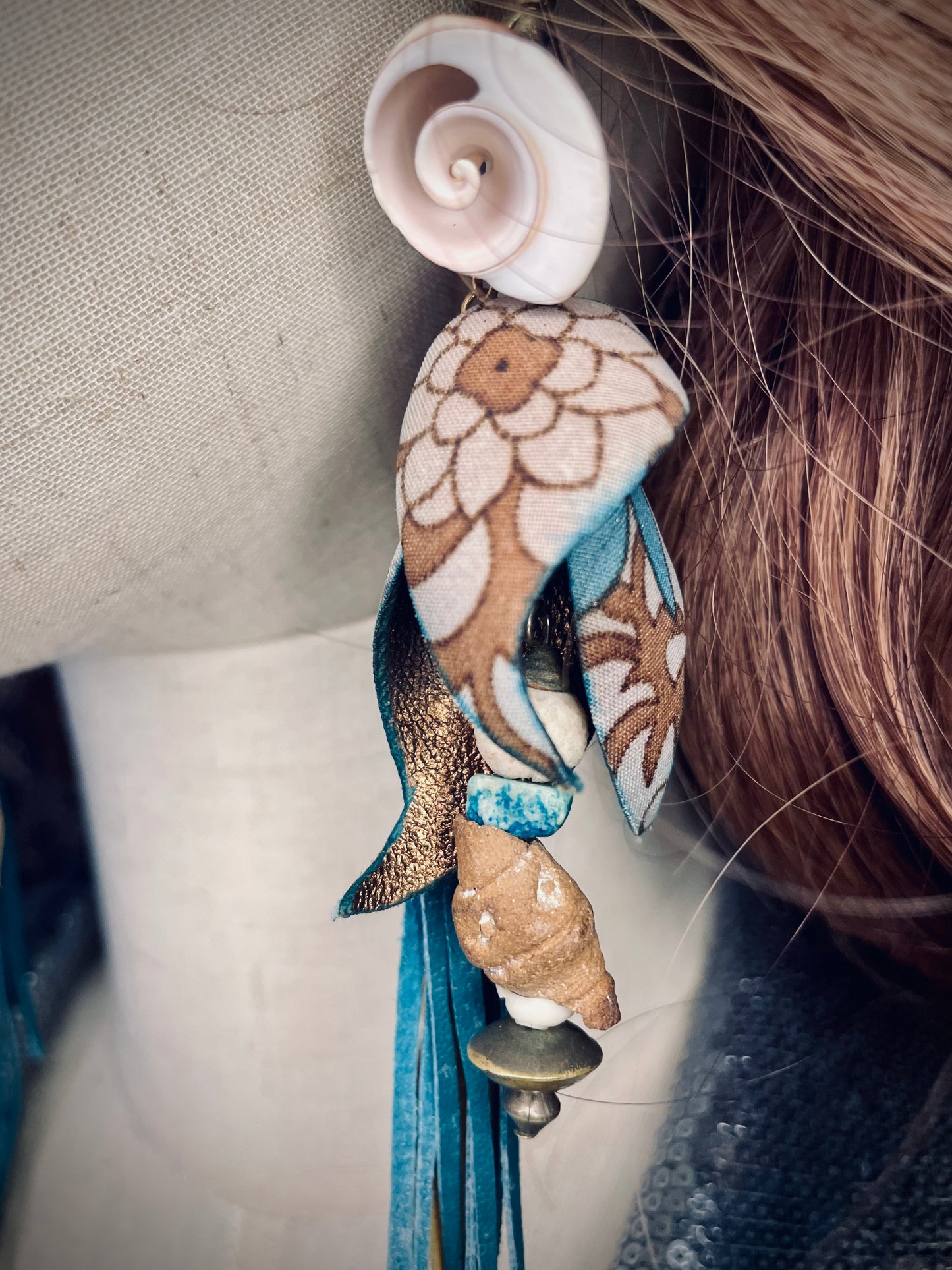 One Of A Kind Leather Earrings